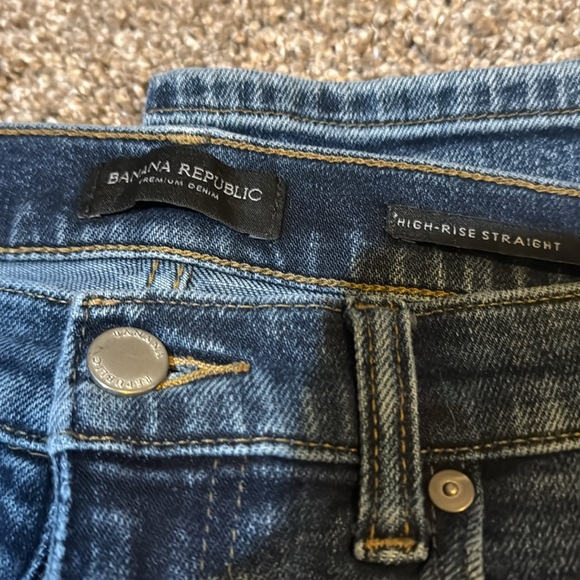 Banana Republic high rise straight 29 / 8. Blue wash - Picture 4 of 7